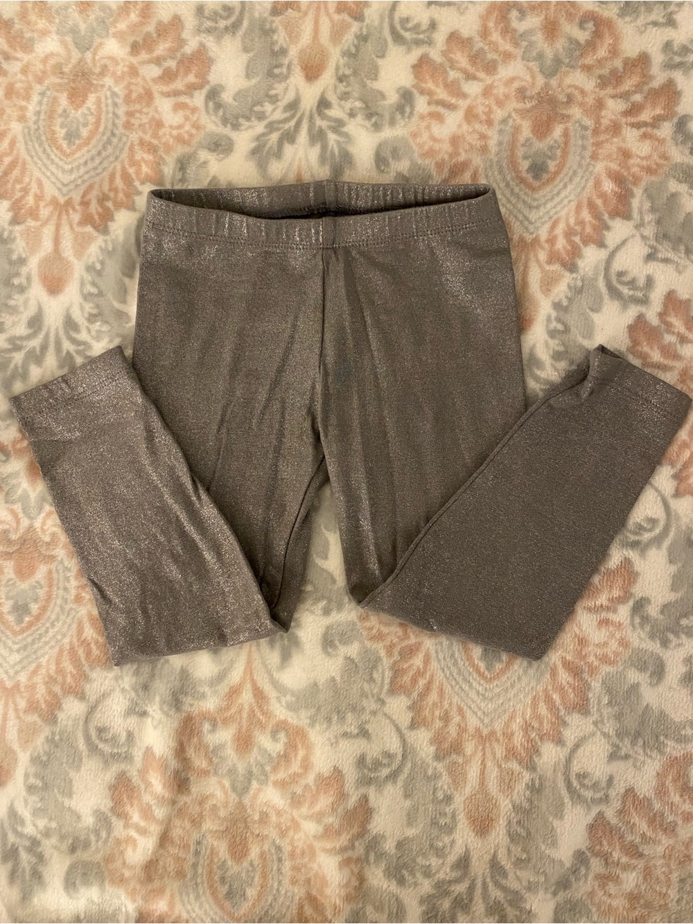 Old Navy Metallic Silver Girls' Shimmer Leggings